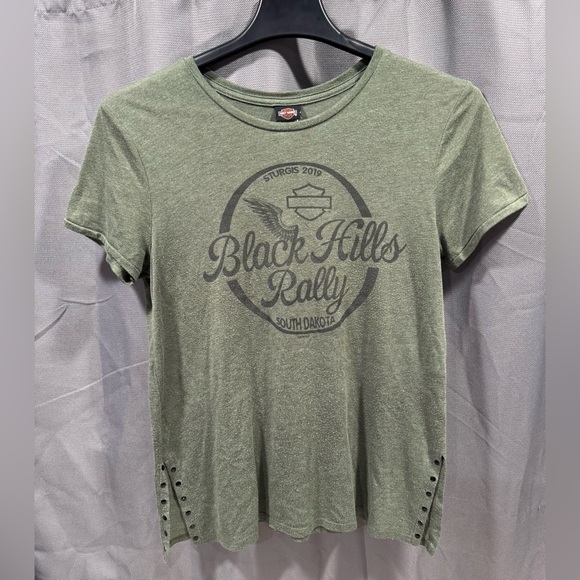 Harley-Davidson Tops - Harley-Davidson Green Short Sleeve Tee